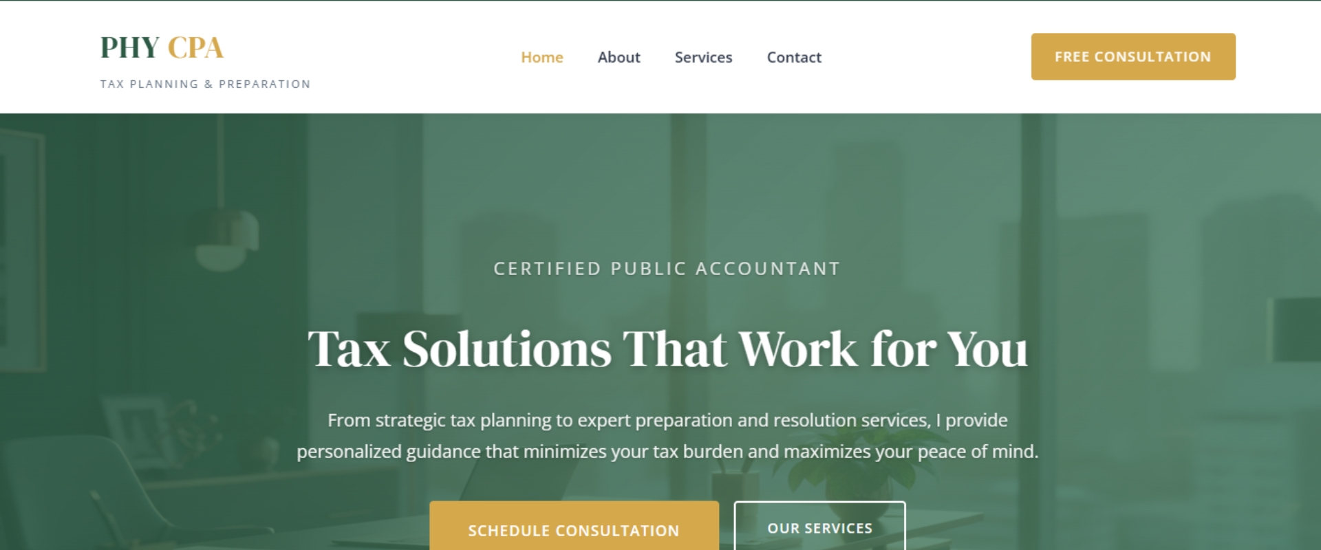 CPA accounting website design